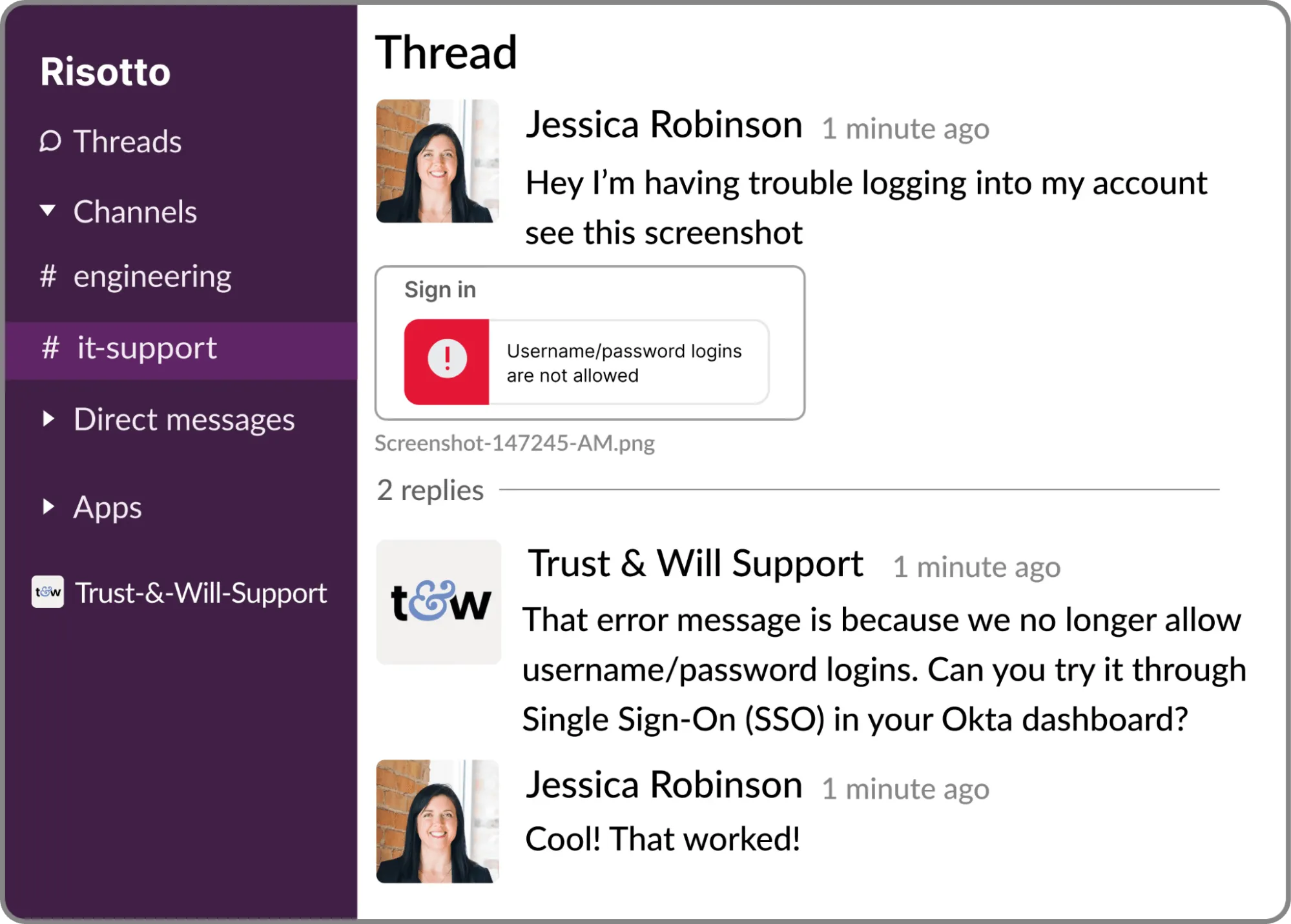 Trust & Will Support: Login Issues