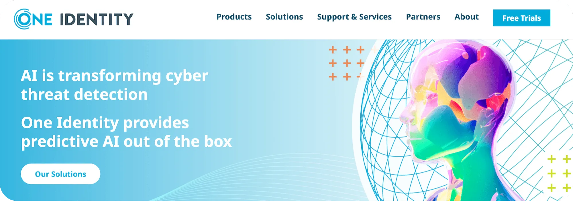 One Identity homepage: AI is transforming cyber threat detection