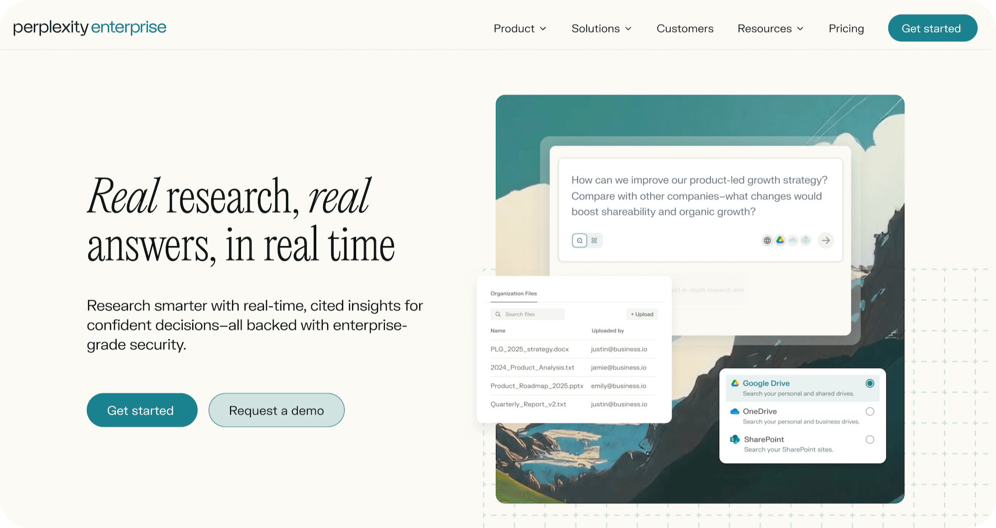 Perplexity homepage: Real research, real answers, in real time