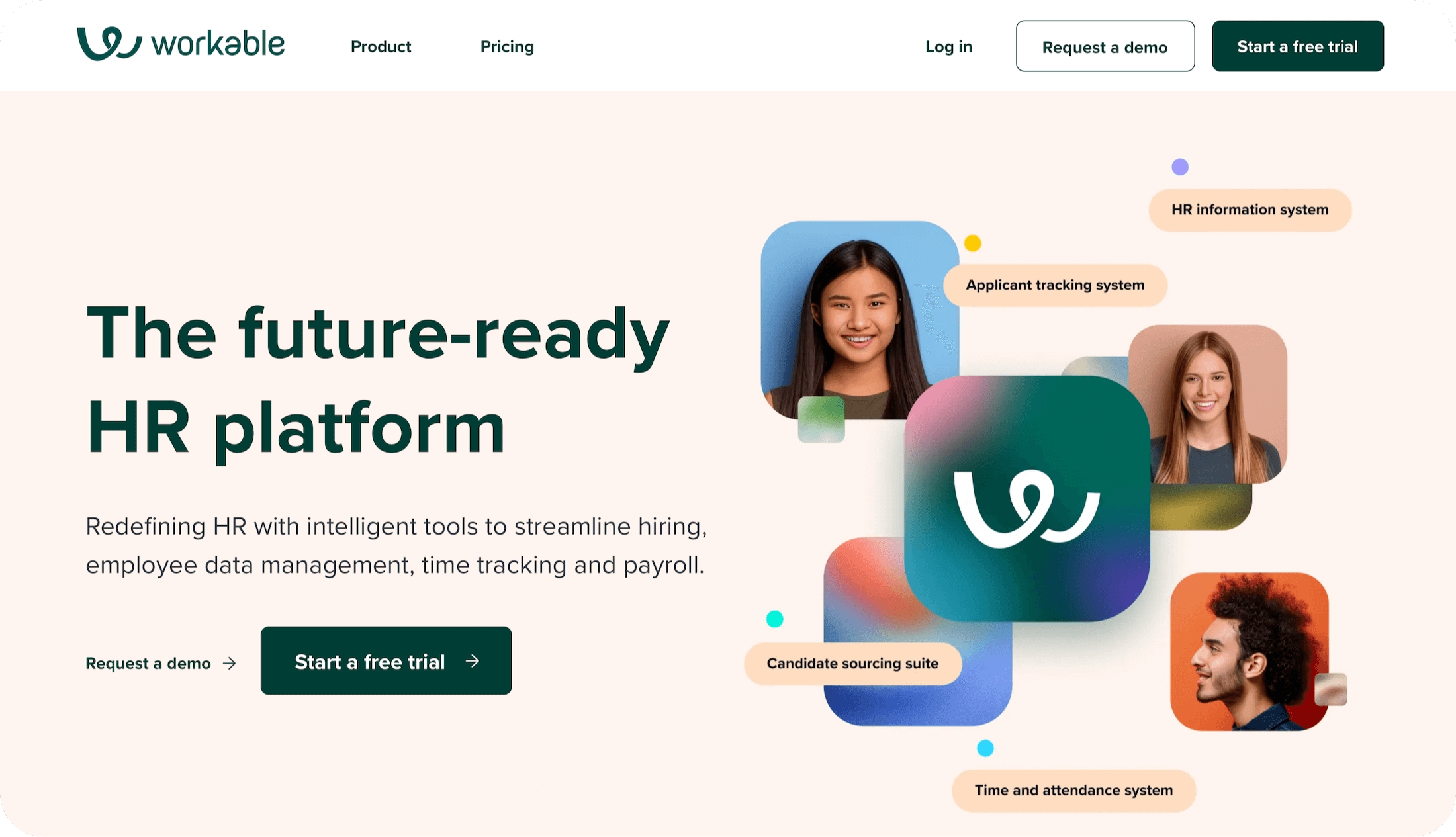 Workable homepage: The future-ready HR platform