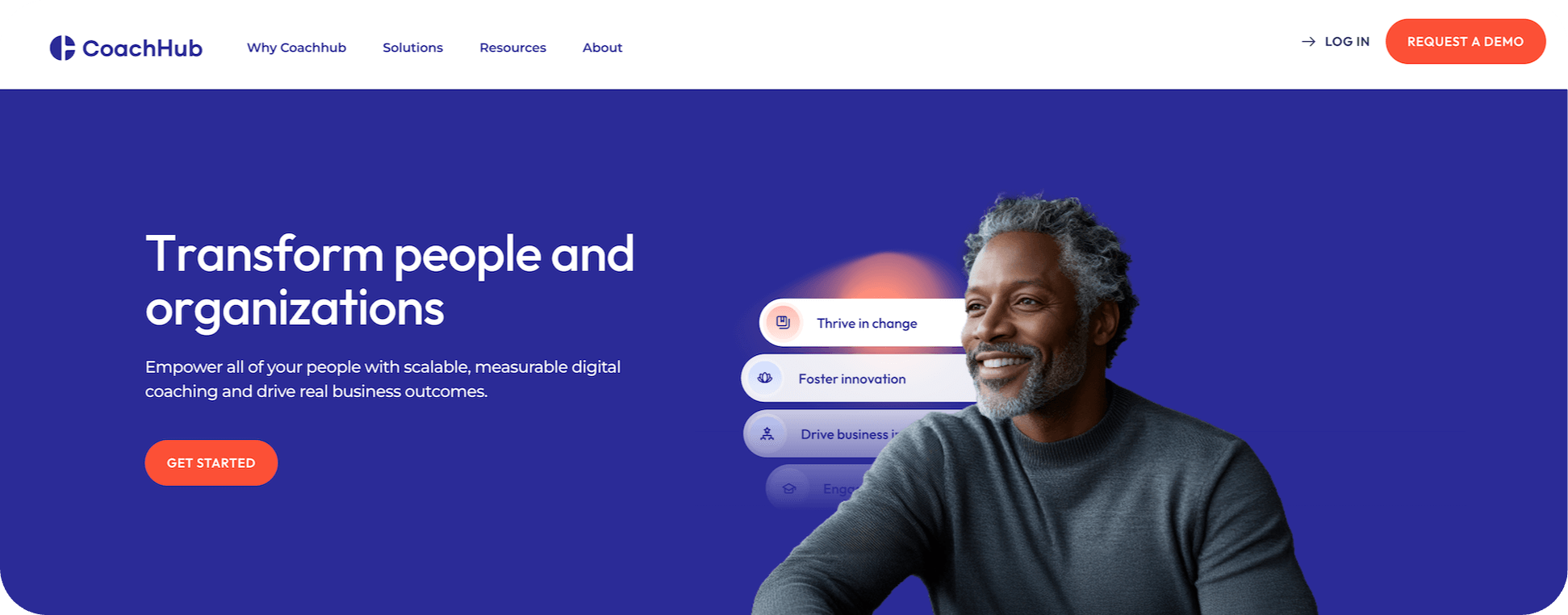 CoachHub homepage: Transform people and organizations