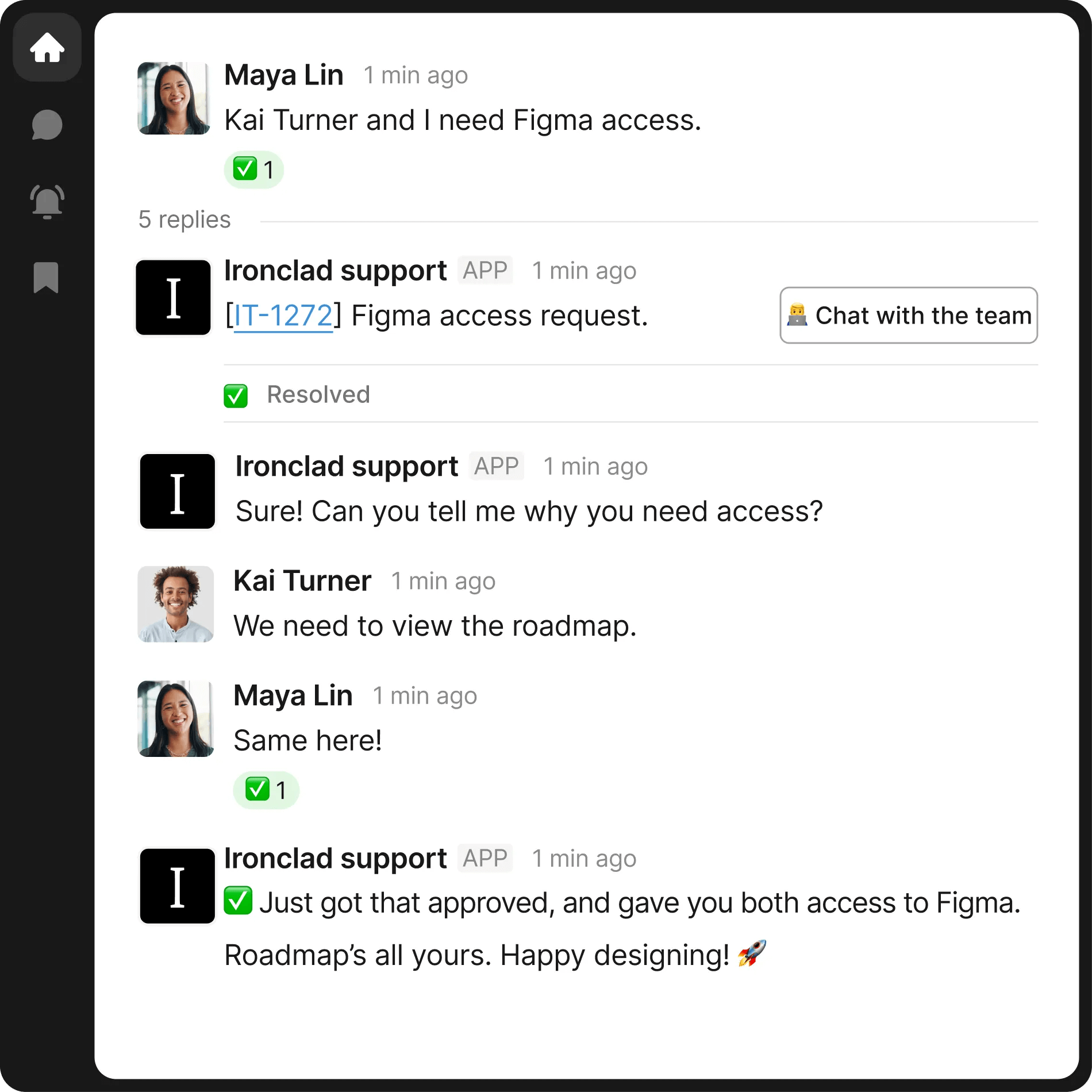 Ironclad support: Figma access