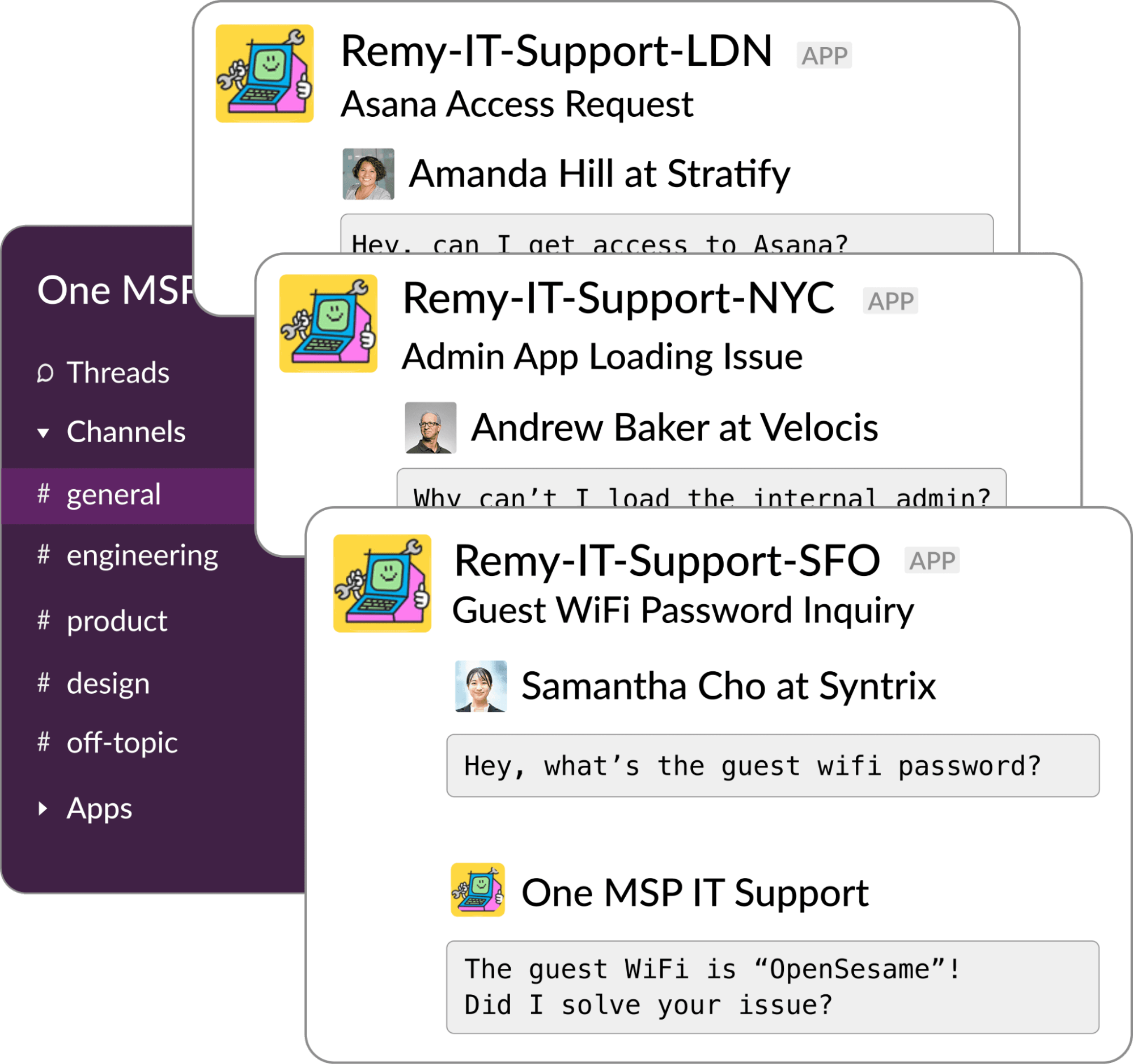 Remy IT Support for various inquiries