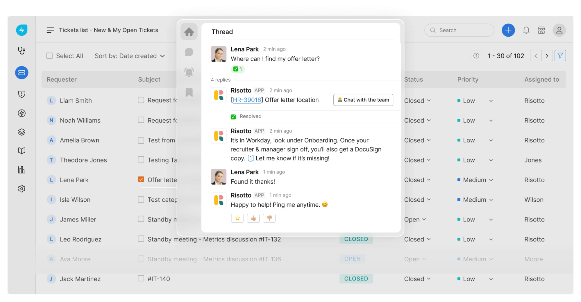 Risotto app: Workday Offer Letter