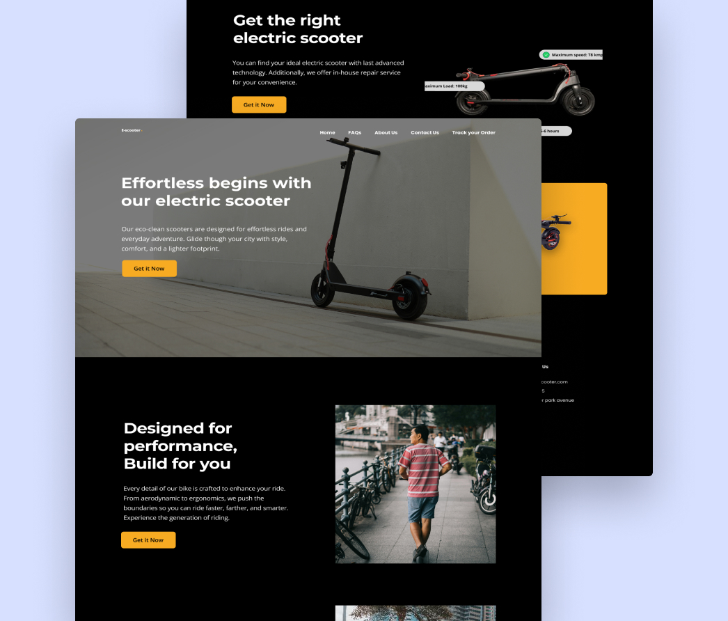 A mockup of a project