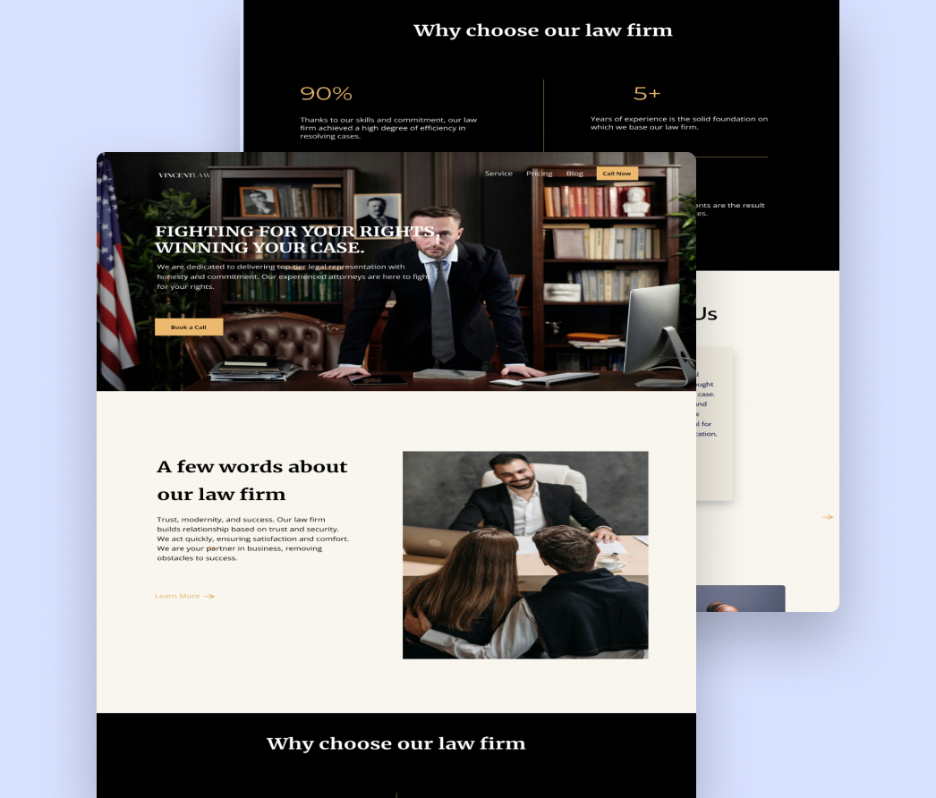 A mockup of a project