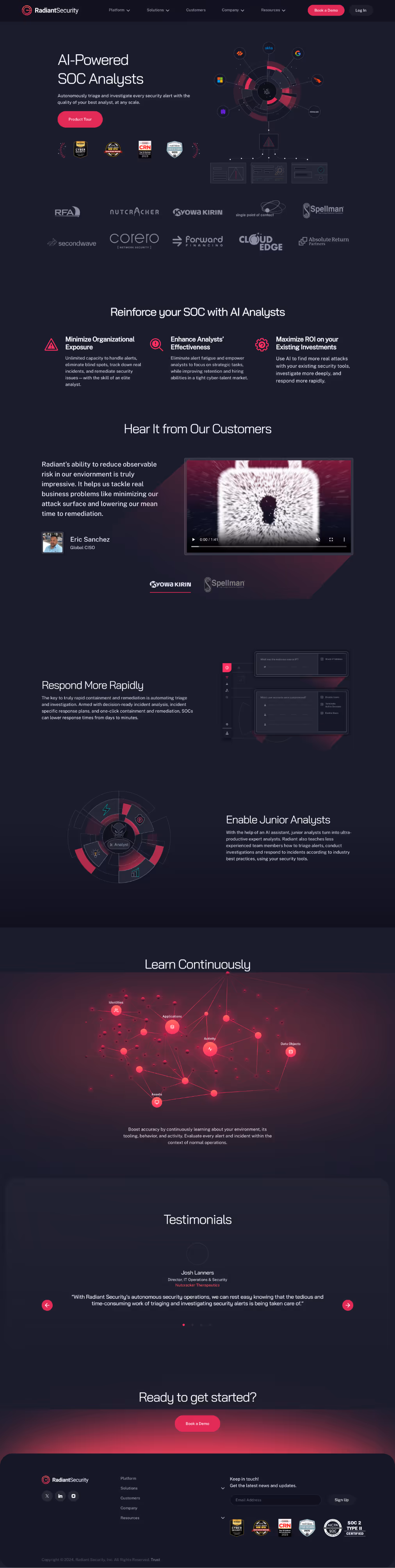 Radiant Website Before