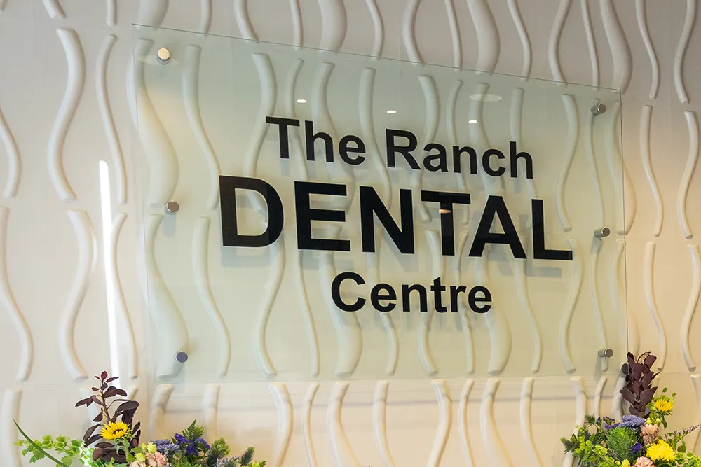 The Ranch Dental Centre decor behind front desk