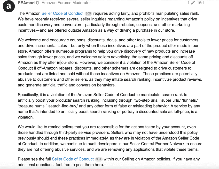 Amazon’s Forum Post That Broke the Internet – The State of Amazon Rebates in 2021