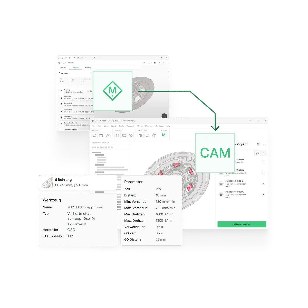 Illustration of the data import step in the Manukai platform