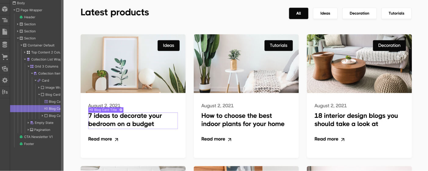 CMS Dynamic Content - Shopkeeper X Webflow Template