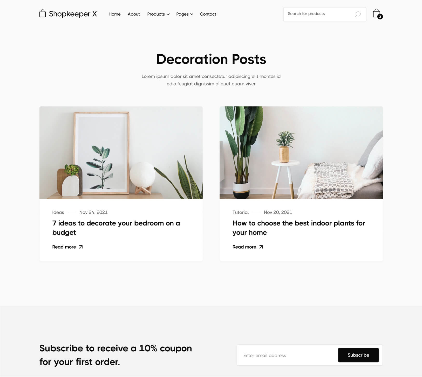 Blog Category - Shopkeeper X Webflow Template