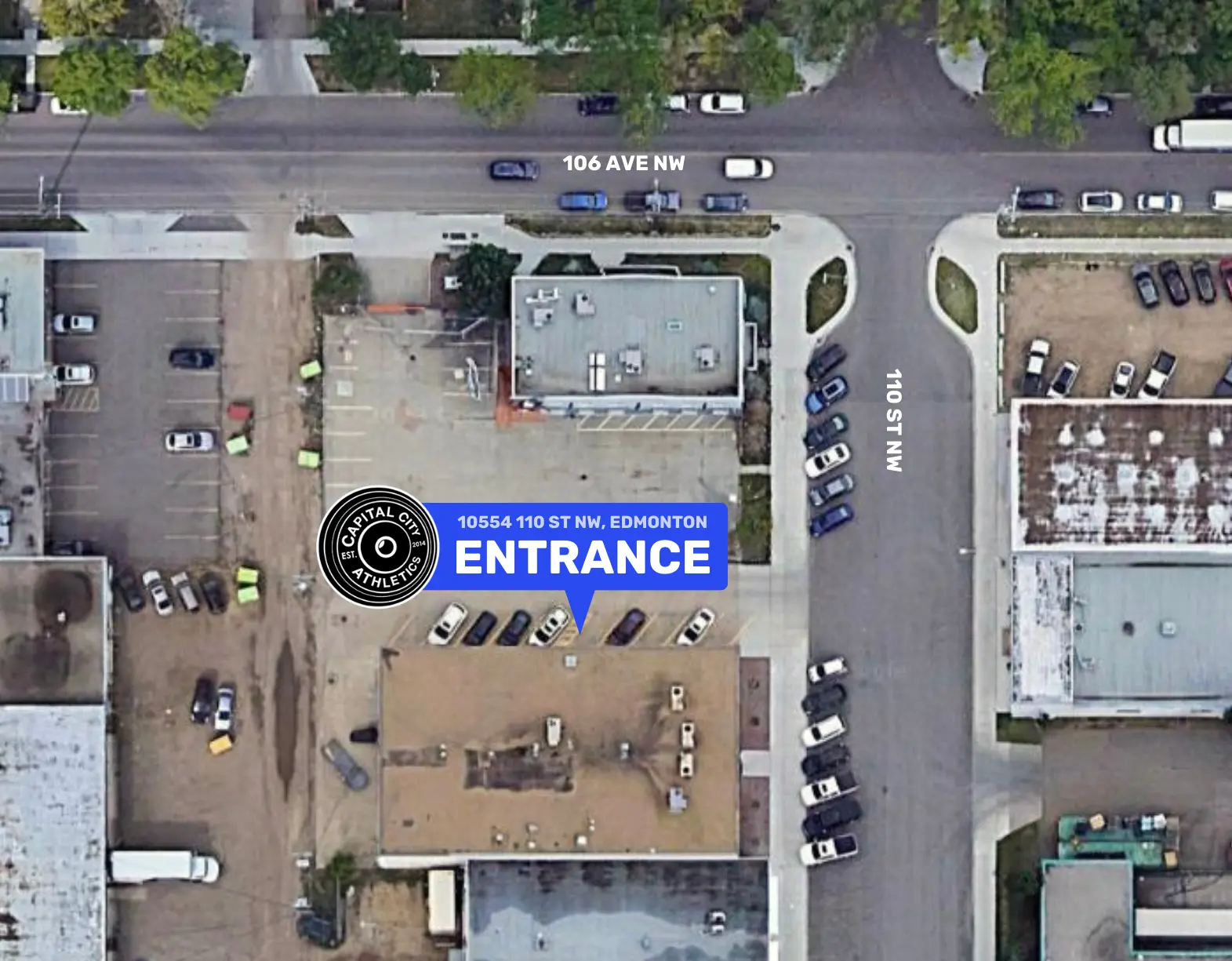 Captial City Athletics Edmonton entrance map