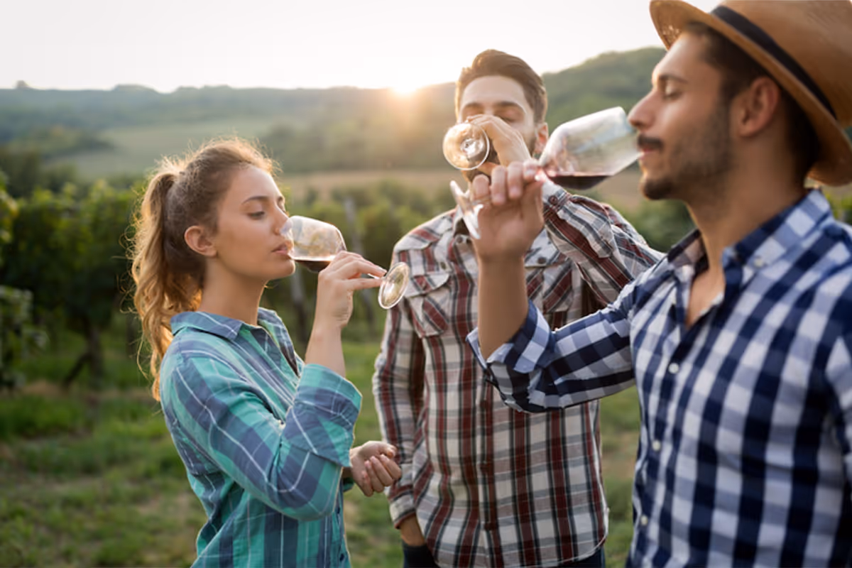 Group of people drinking wine