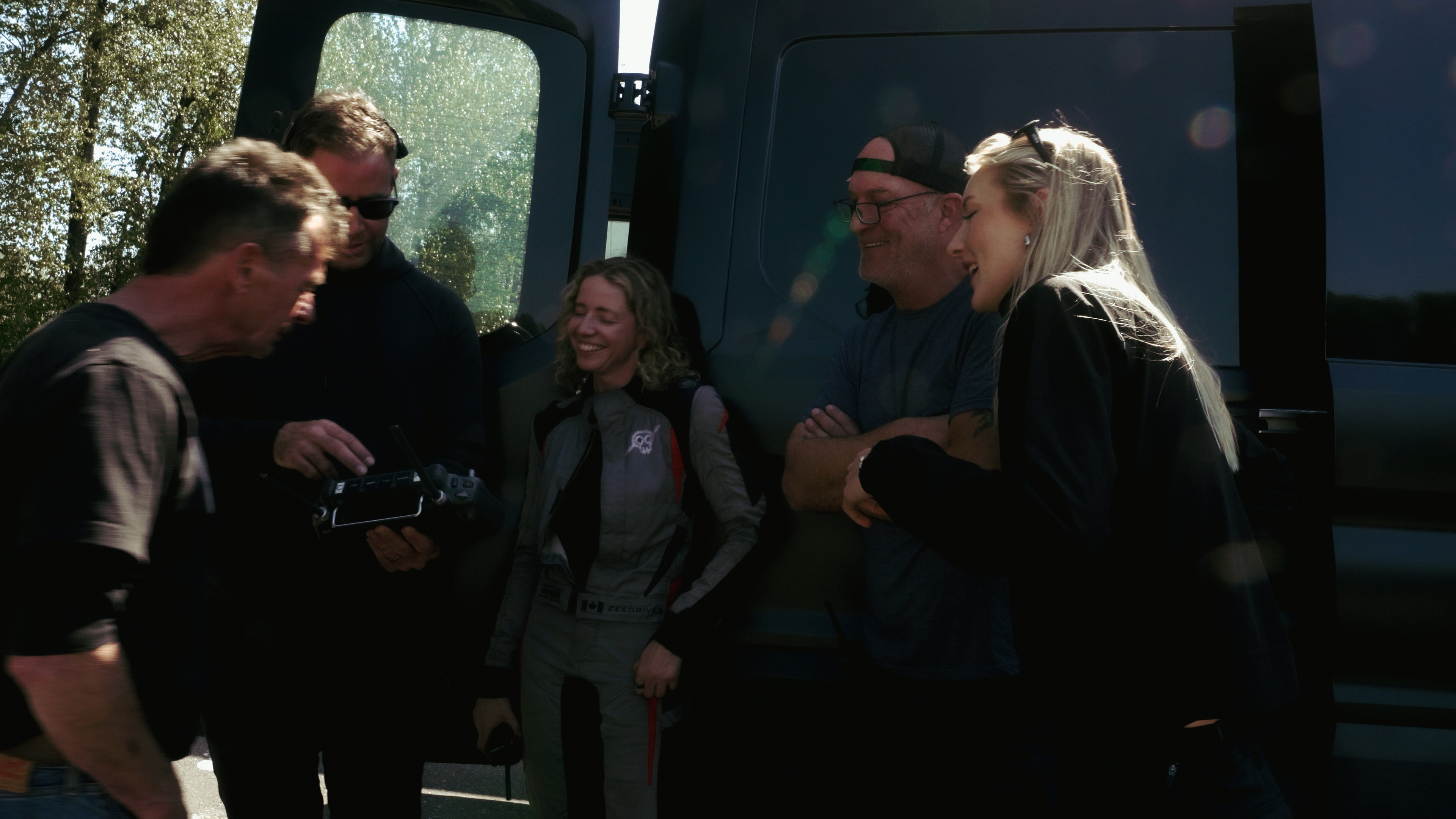 [background image] image of a film set for a film production company