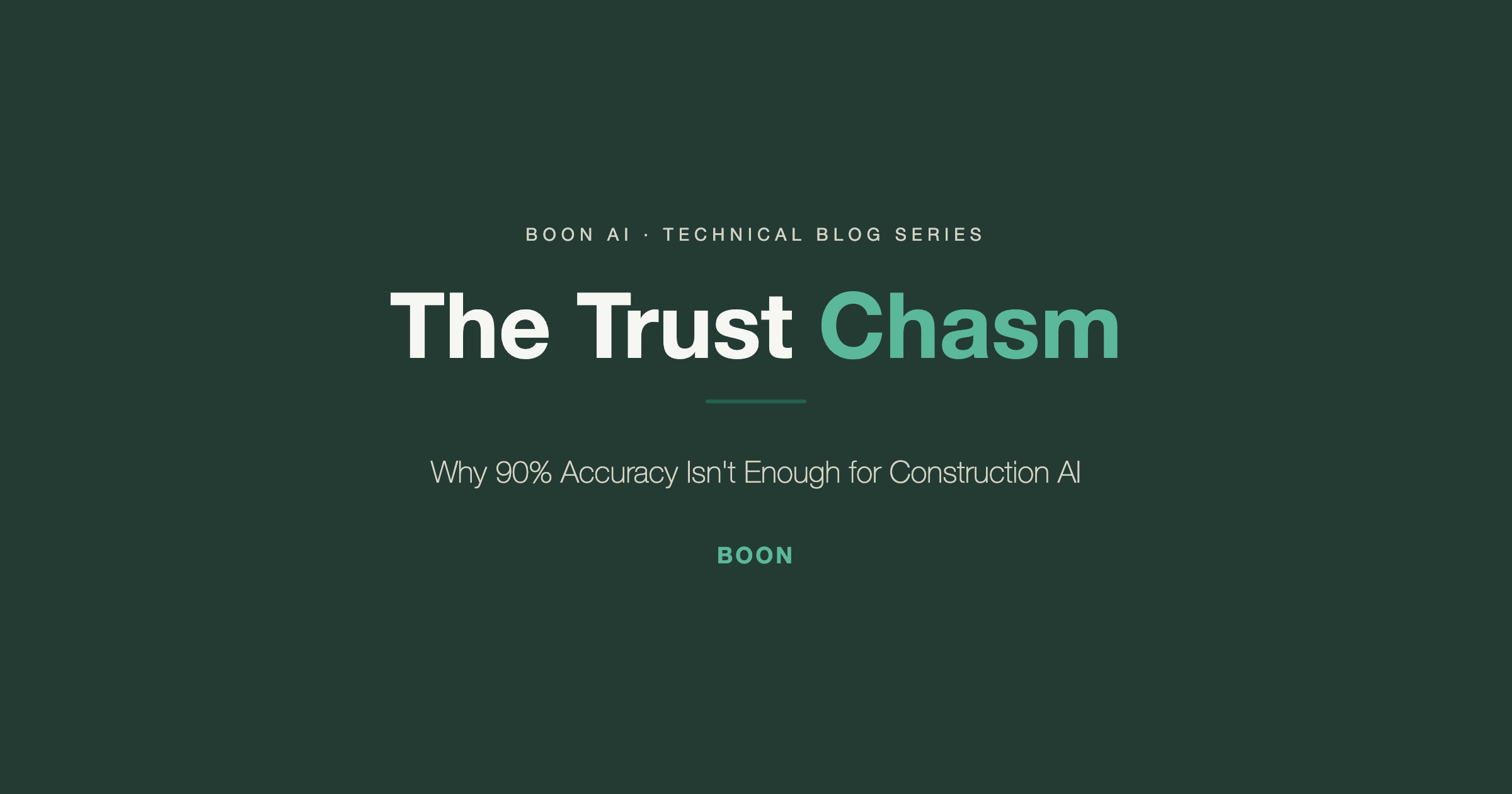 The Trust Chasm — Why Construction AI Accuracy Is the Only Metric That Matters