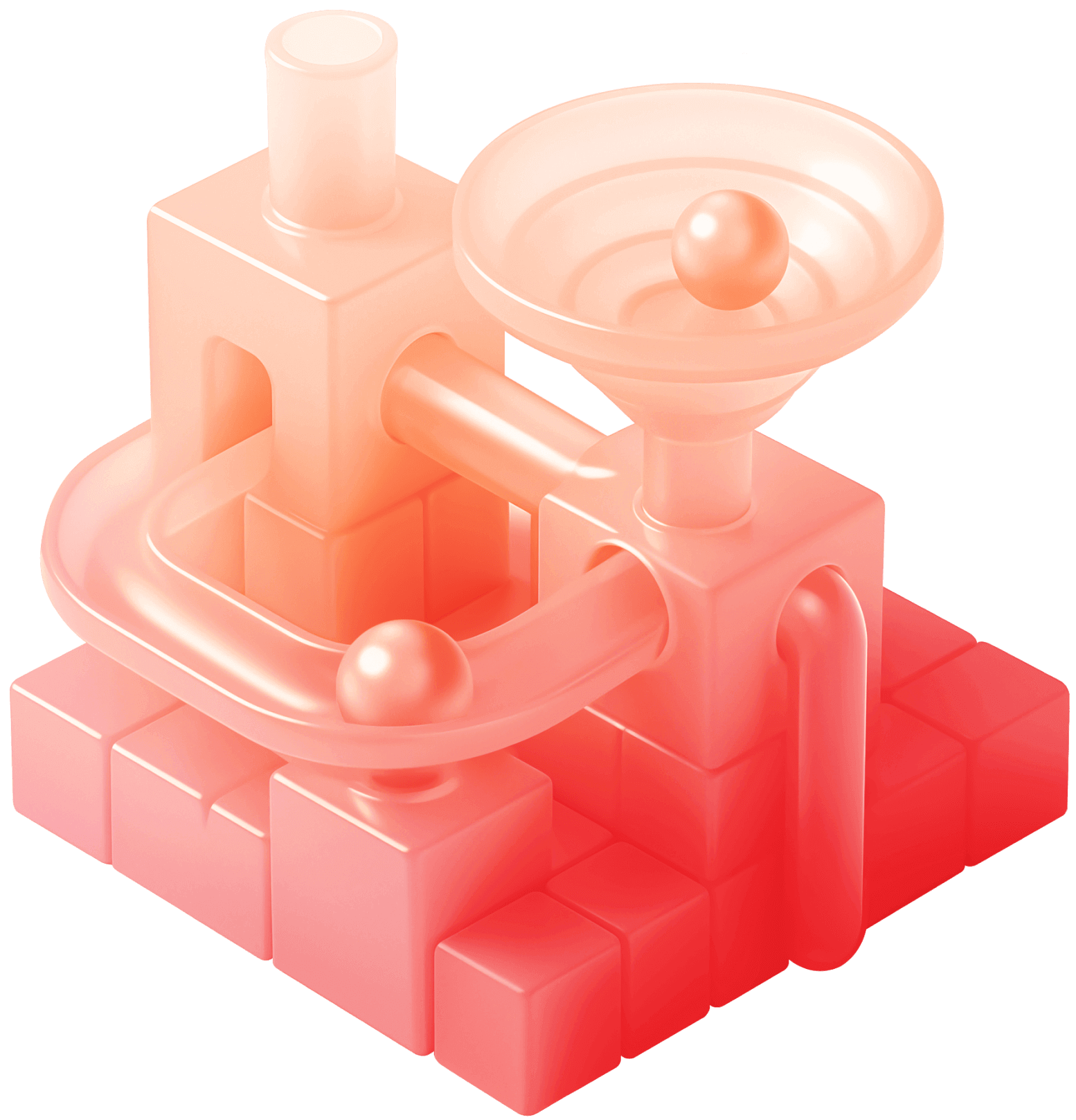 3D Abstract Structure Digigrowth Webflow Template | BRIX Template
