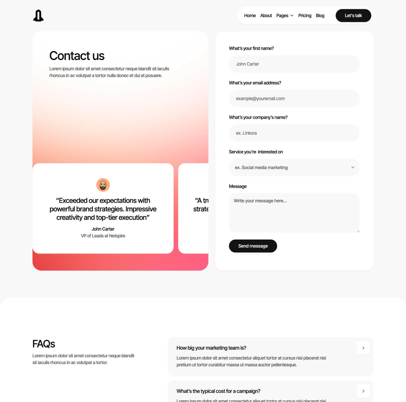 Digigrowth - Contact V2 Page - Marketing Agency Webflow Template