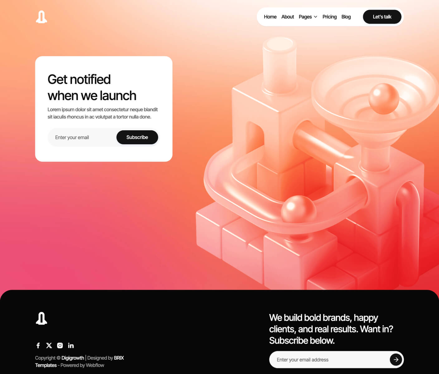 Digigrowth - Coming Soon Page - Marketing Agency Webflow Template