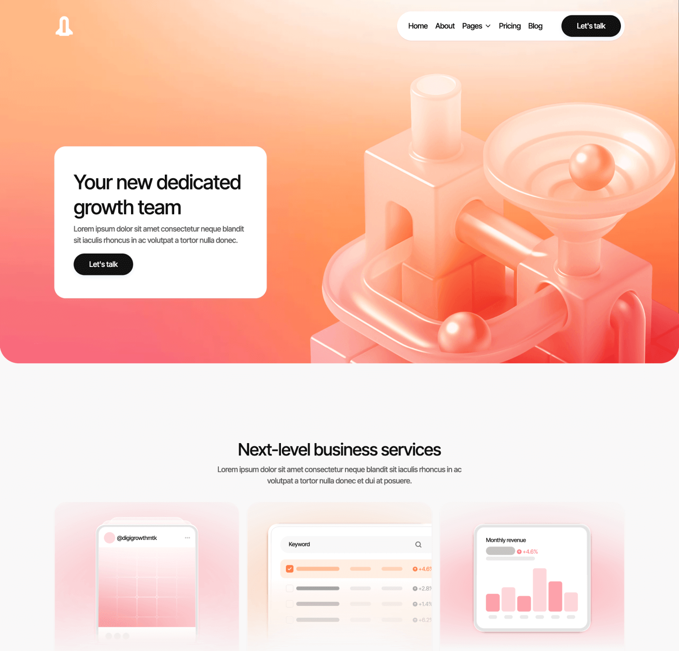 Digigrowth - Home V1 Page - Marketing Agency Webflow Template