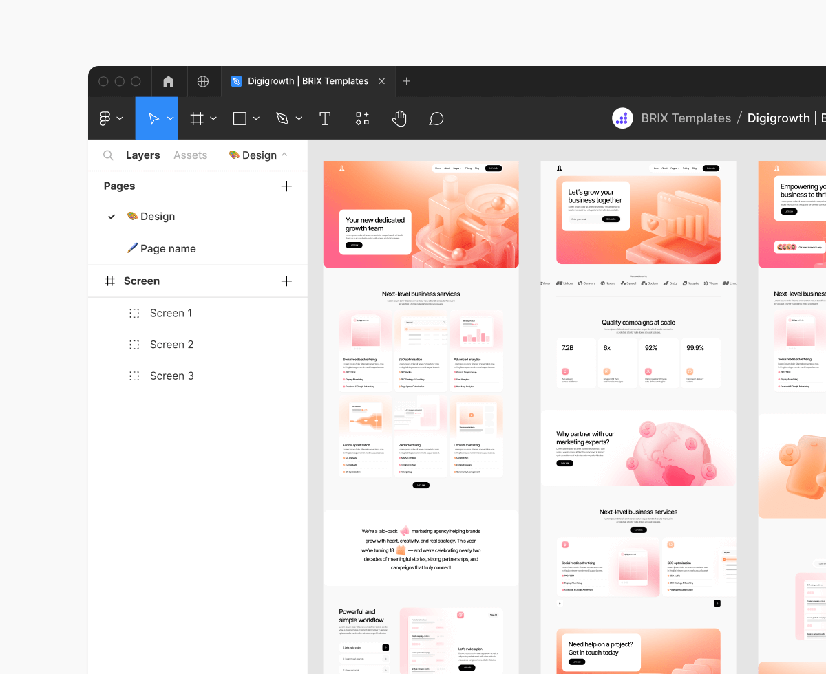 Digigrowth - Figma File Included - Marketing Agency Webflow Template
