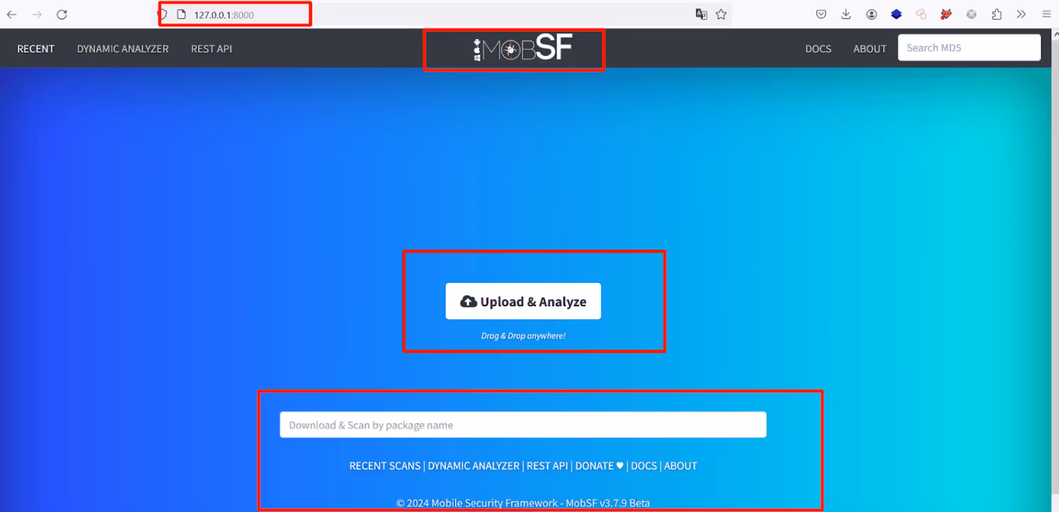 MobSF Web Console