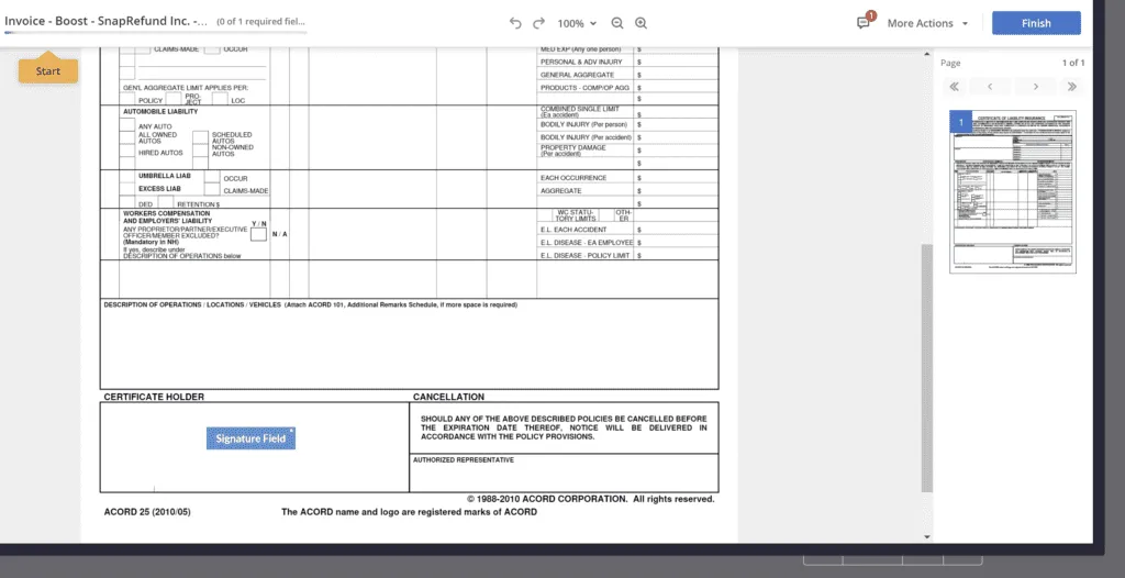 paper checks or documentation