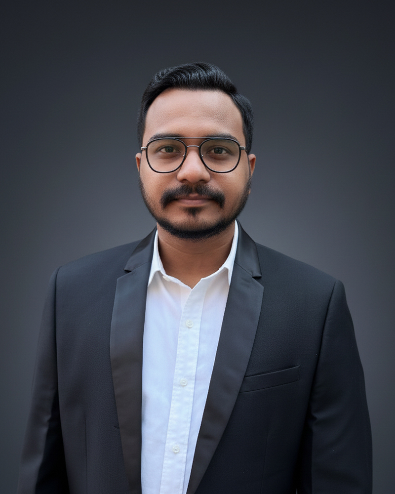 Two-story gray house with front porch, black windows, and yellow flowers along the entrance walkway.