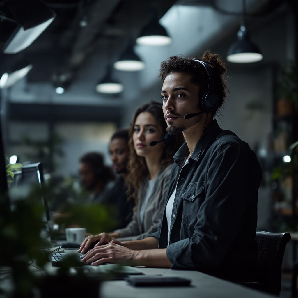 image of customer support center for an agricultural services [team]