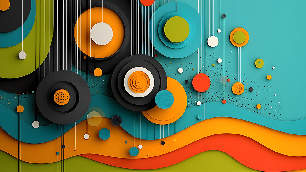 Abstract illustration of ideas balancing from a mobile