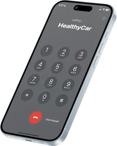 A floating iPhone showing a call screen with the name LEAKPRO® displayed
