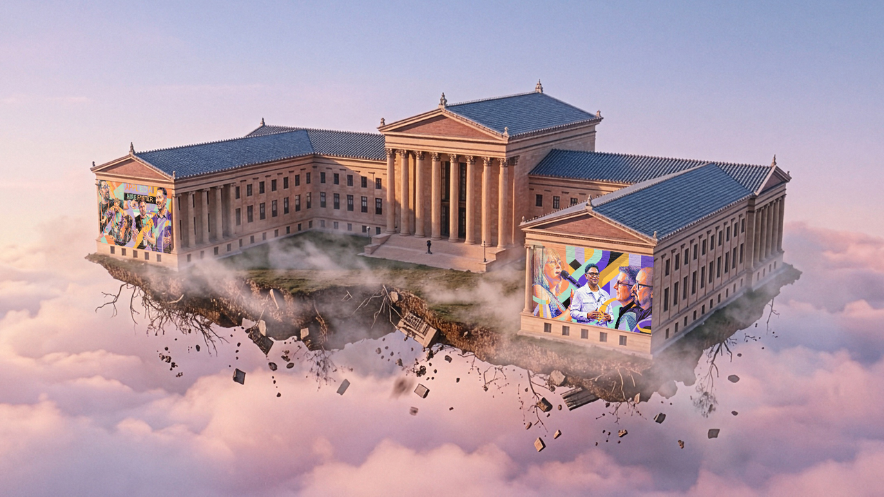 Philadelphia Museum of Art floating island