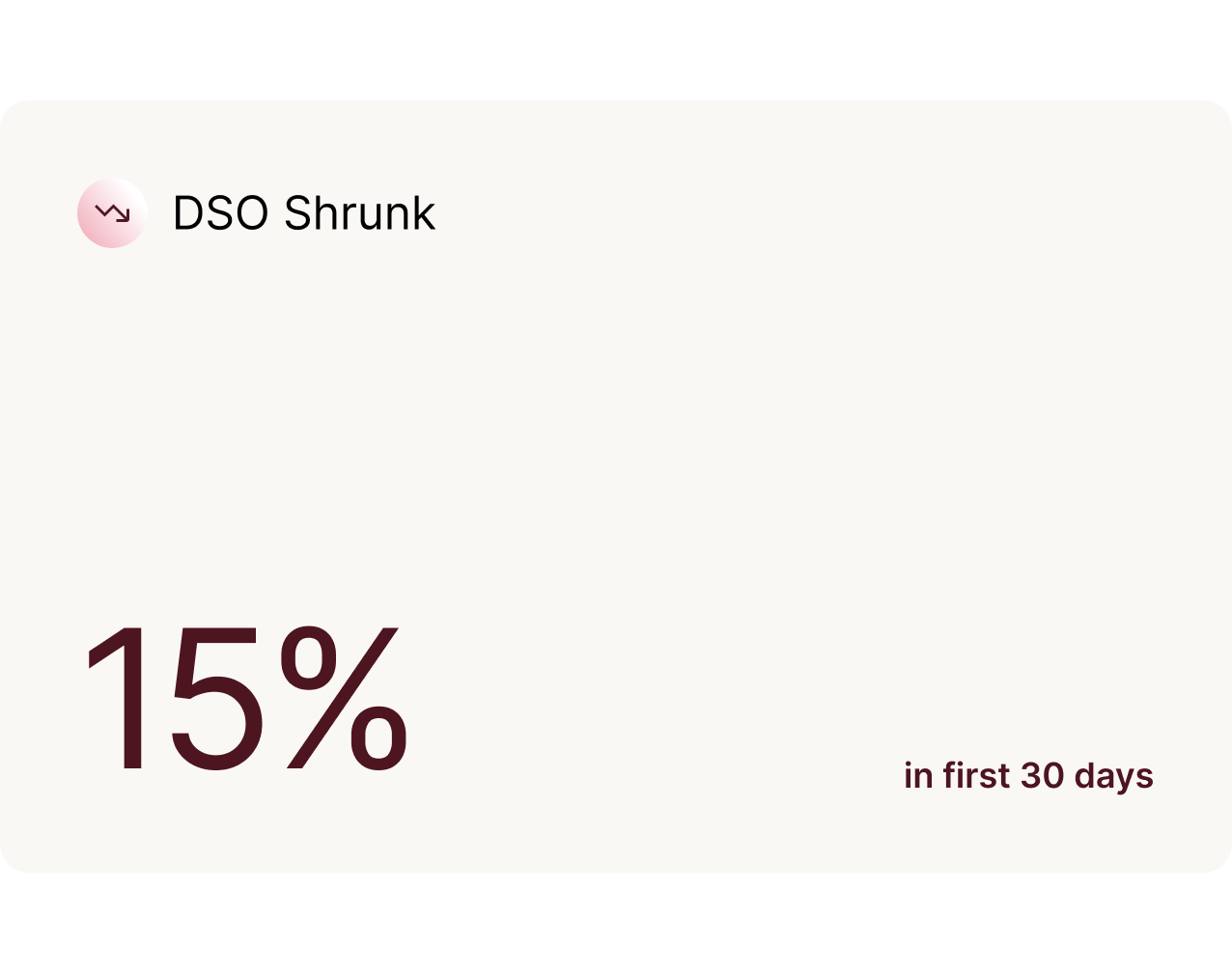 15% DSO shrunk stat
