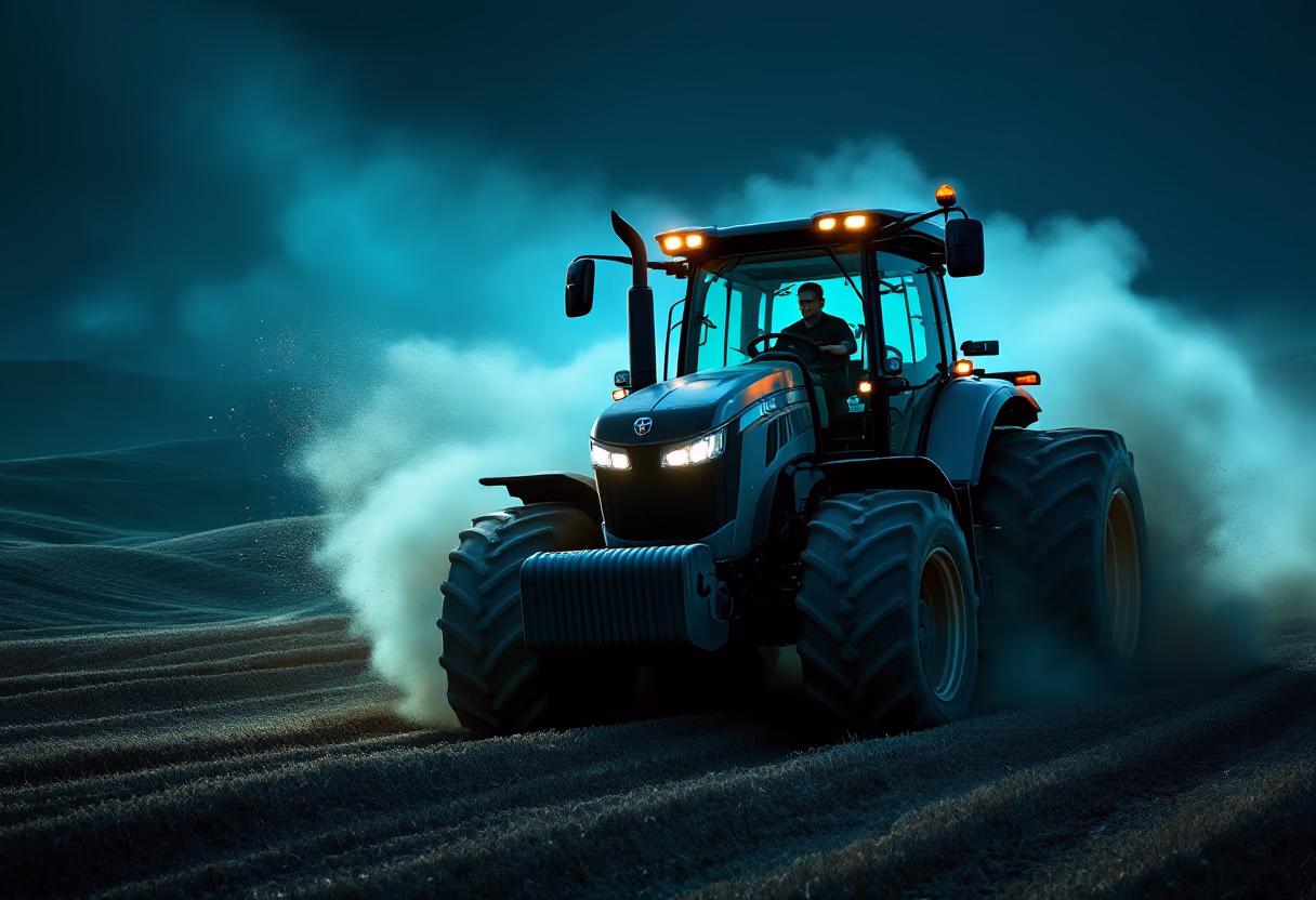 image of tractors in action