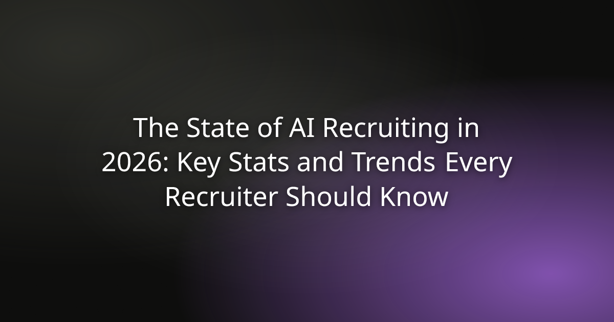 The State of AI Recruiting in 2026: Key Stats and Trends Every Recruiter Should Know