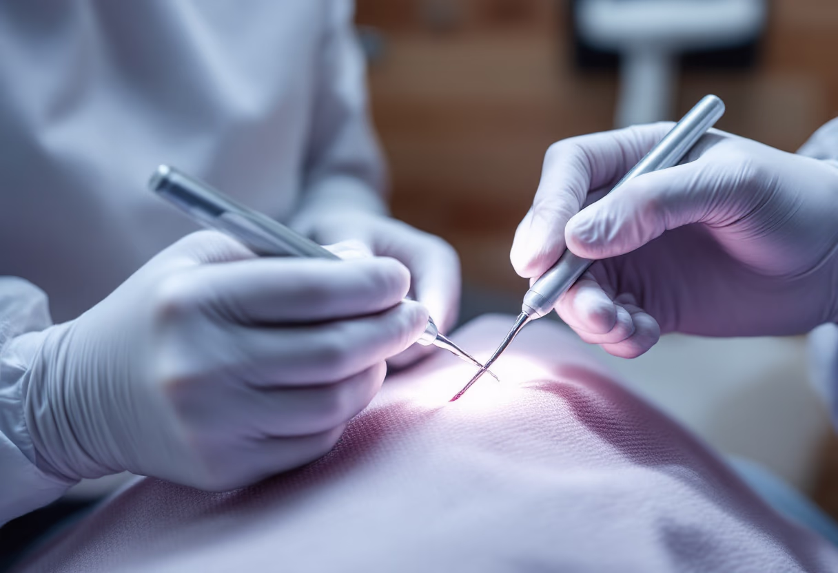 image of a dental treatment in progress