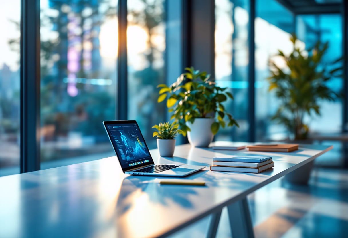 [background image] image of a workplace setting (for an ai healthcare company)