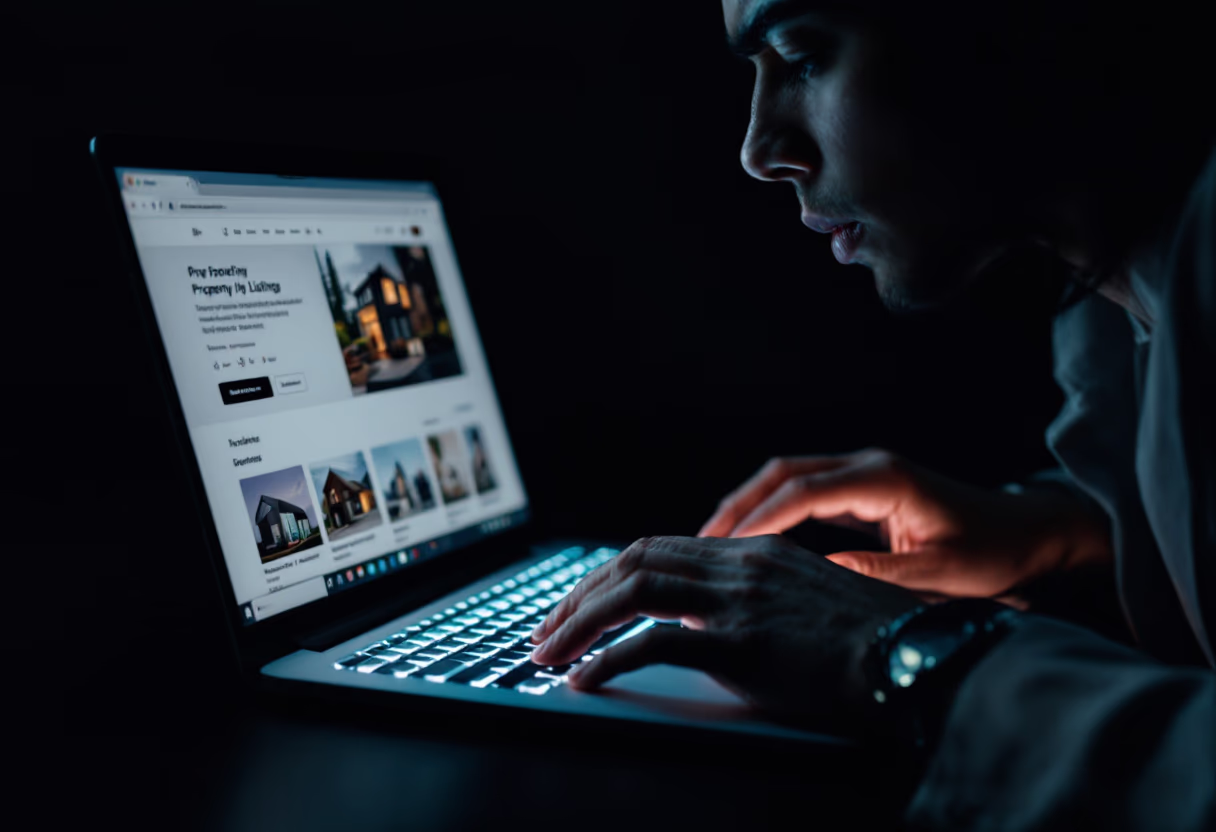image of users browsing property listings on a laptop