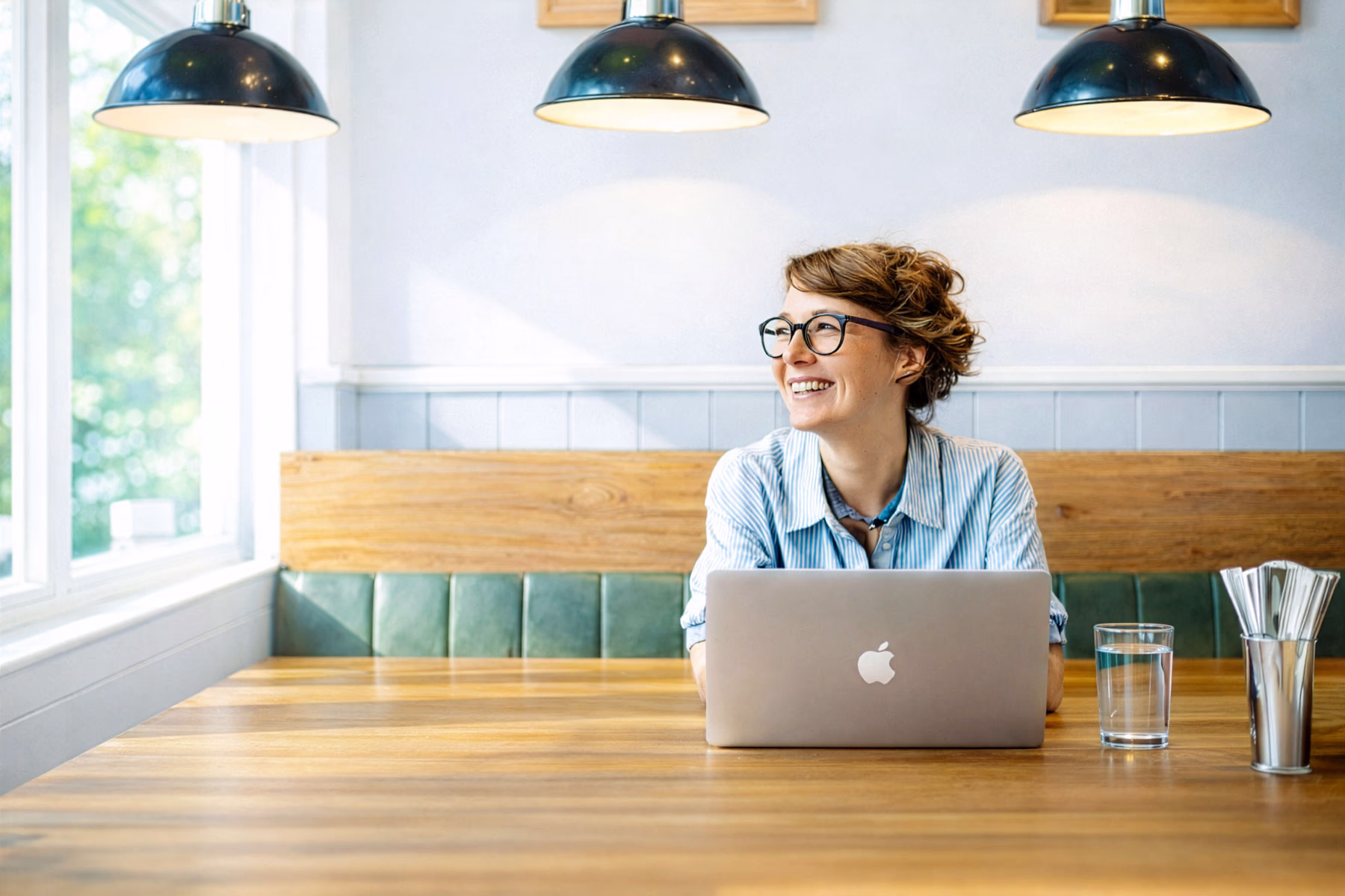 Candidate in a video interview