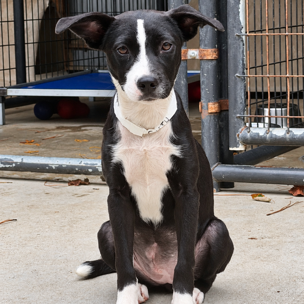 Faith Hound/Terrier, Pit Bull Black Bicolor