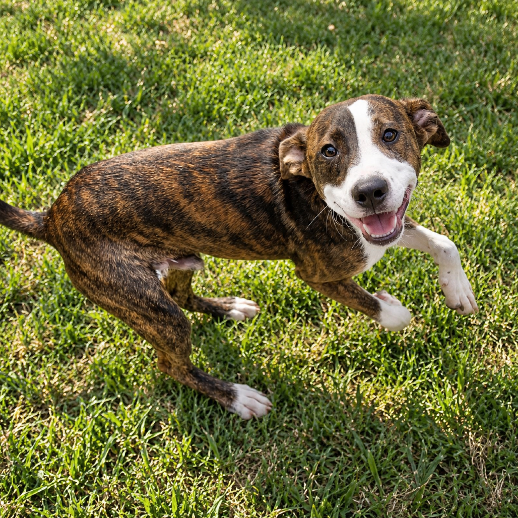 Winnie Hound, Plott/Mixed Breed (Medium) Brindle