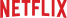 Netflix logo in bold red letters on a clean white background