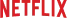 Netflix logo in bold red letters on a clean white background