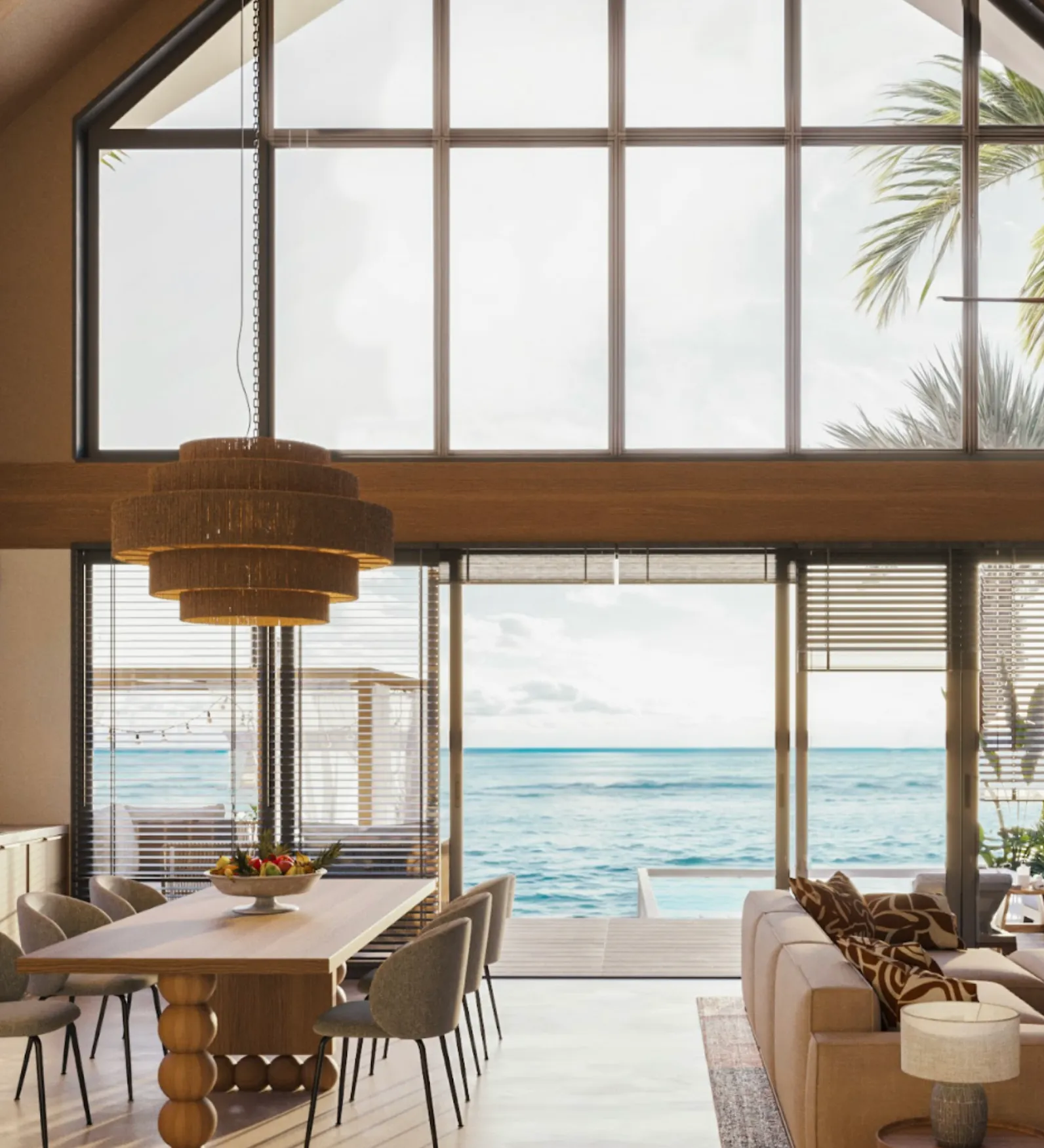 overview of the water from inside the villa