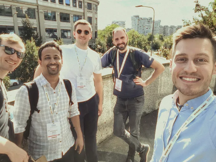 team selfie event