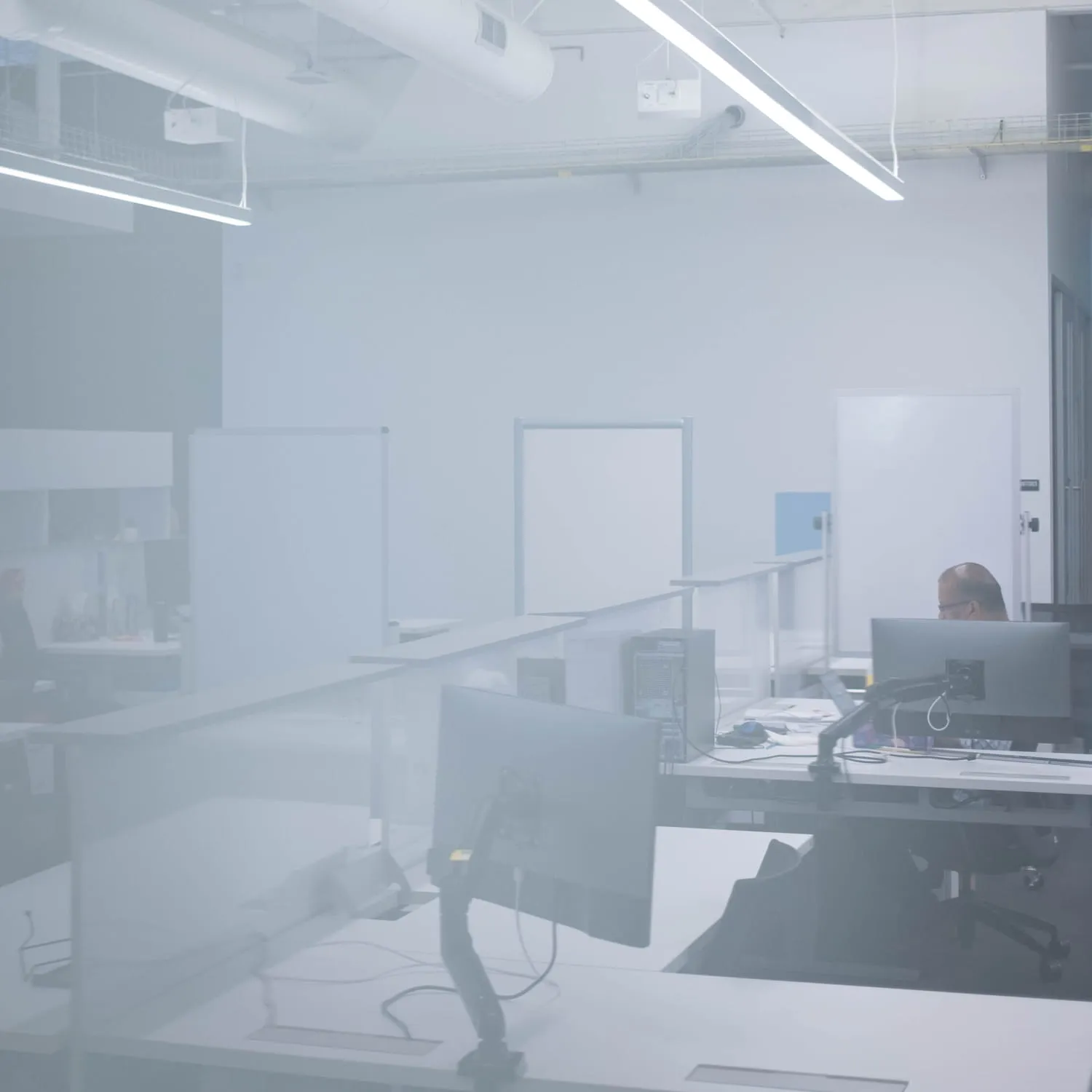 Abstract photo of a office room