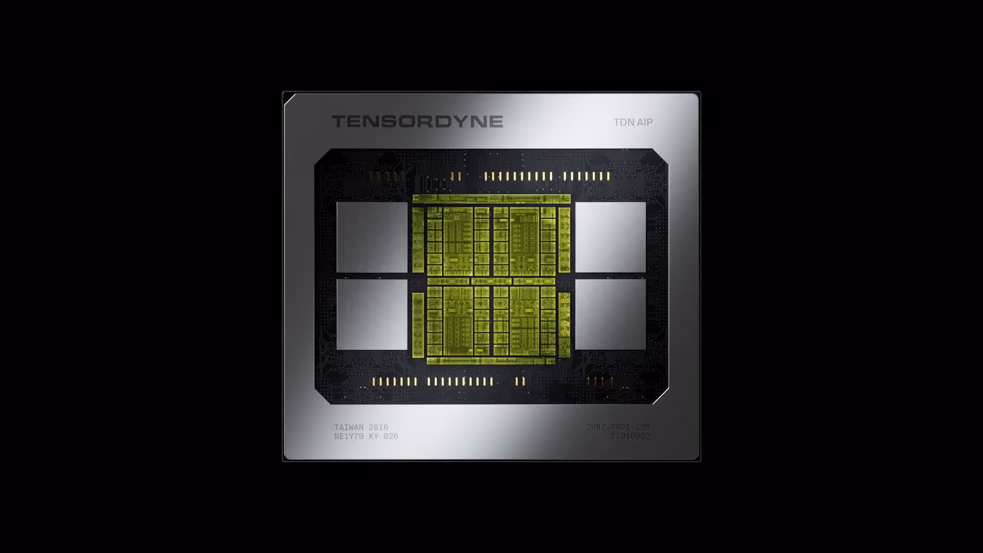 Tensordyne NapierAI Processor - TDN AIP - Tensordyne Chip Front view