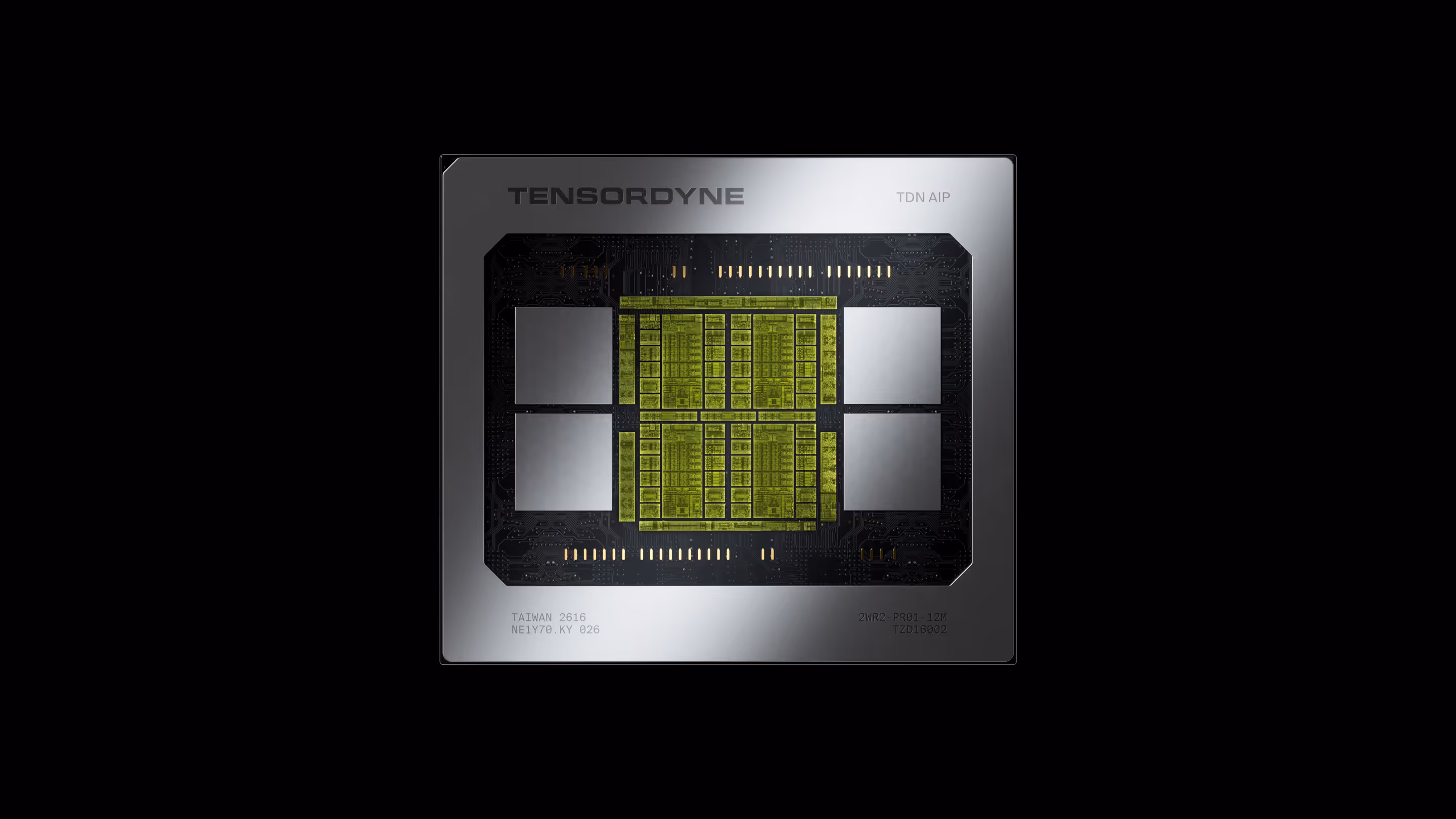 Tensordyne NapierAI Processor - TDN AIP - Tensordyne Chip Front view