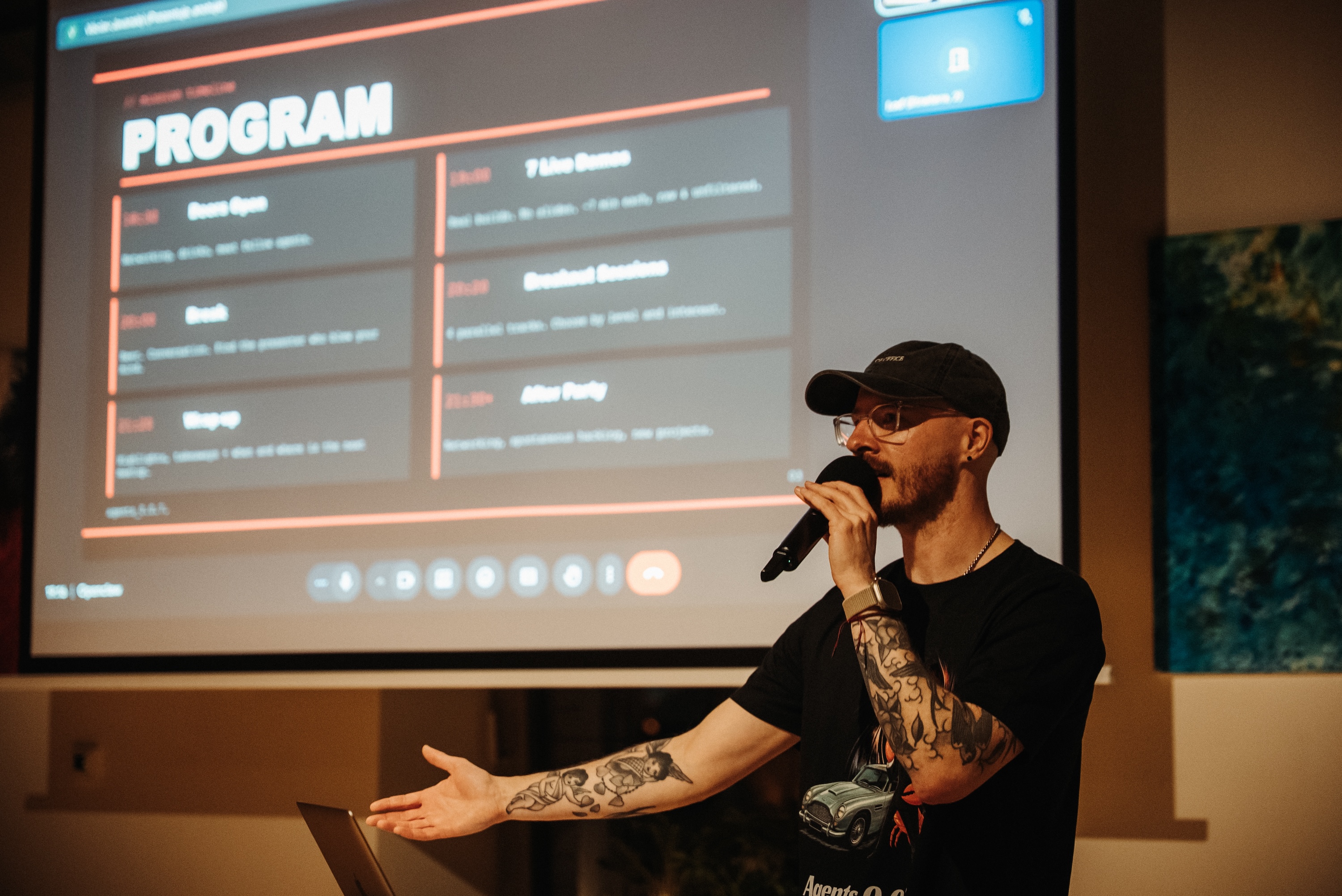 What does a night with agents look like?  