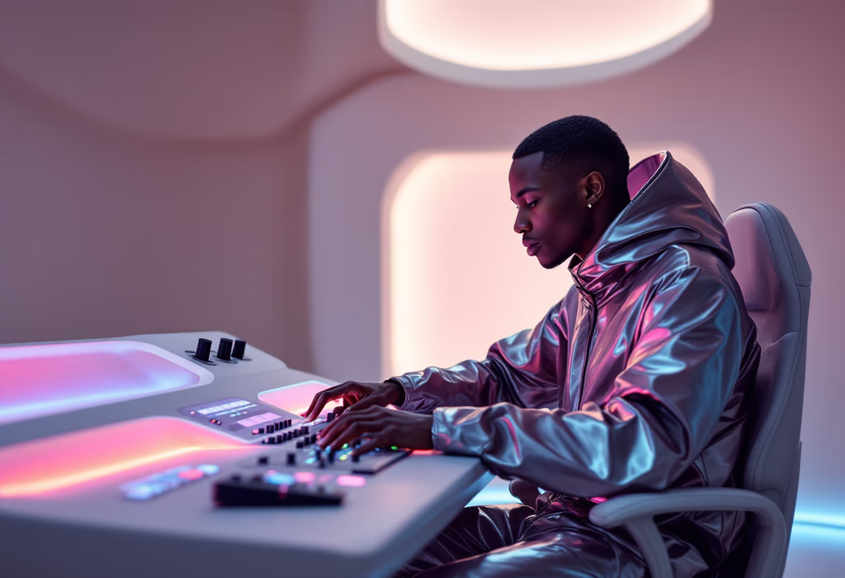 studio environment with music producer